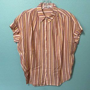Madewell Central Shirt in Rainbow Stripe XS
